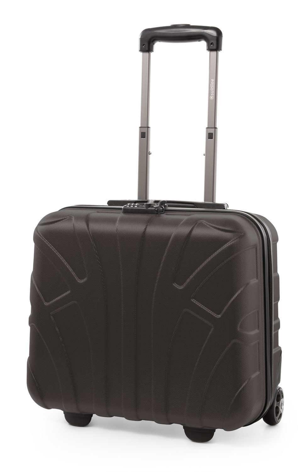 Suitline Handgepäckkoffer S1, 2 Rollen, Pilotentrolley Bordcase Hartschale TSA 38 cm