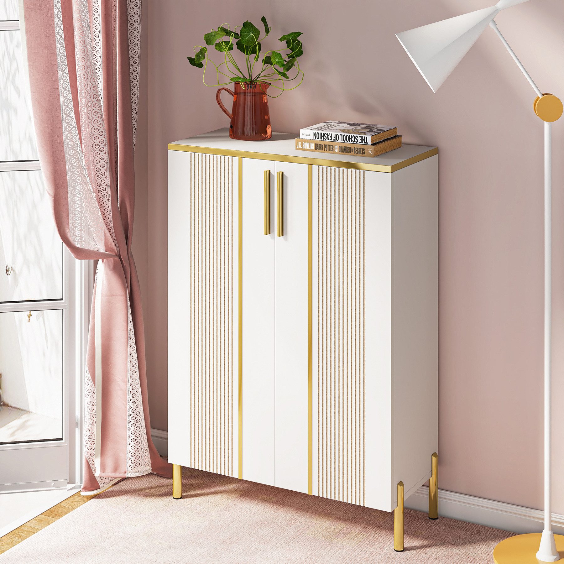 Tribesigns Schuhschrank mit Türen, 6-Tier-Schuh-Lagerung Schrank mit verste günstig online kaufen