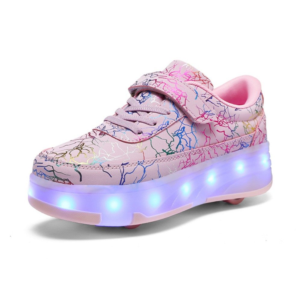 HUSK'SWARE Rollschuhe, (1 Paar, Effektive Stoßdämpfung und verschleißfestes Gummimaterial), Verstecktes Skatesystem mit eingebauten unsichtbaren PU-Rädern