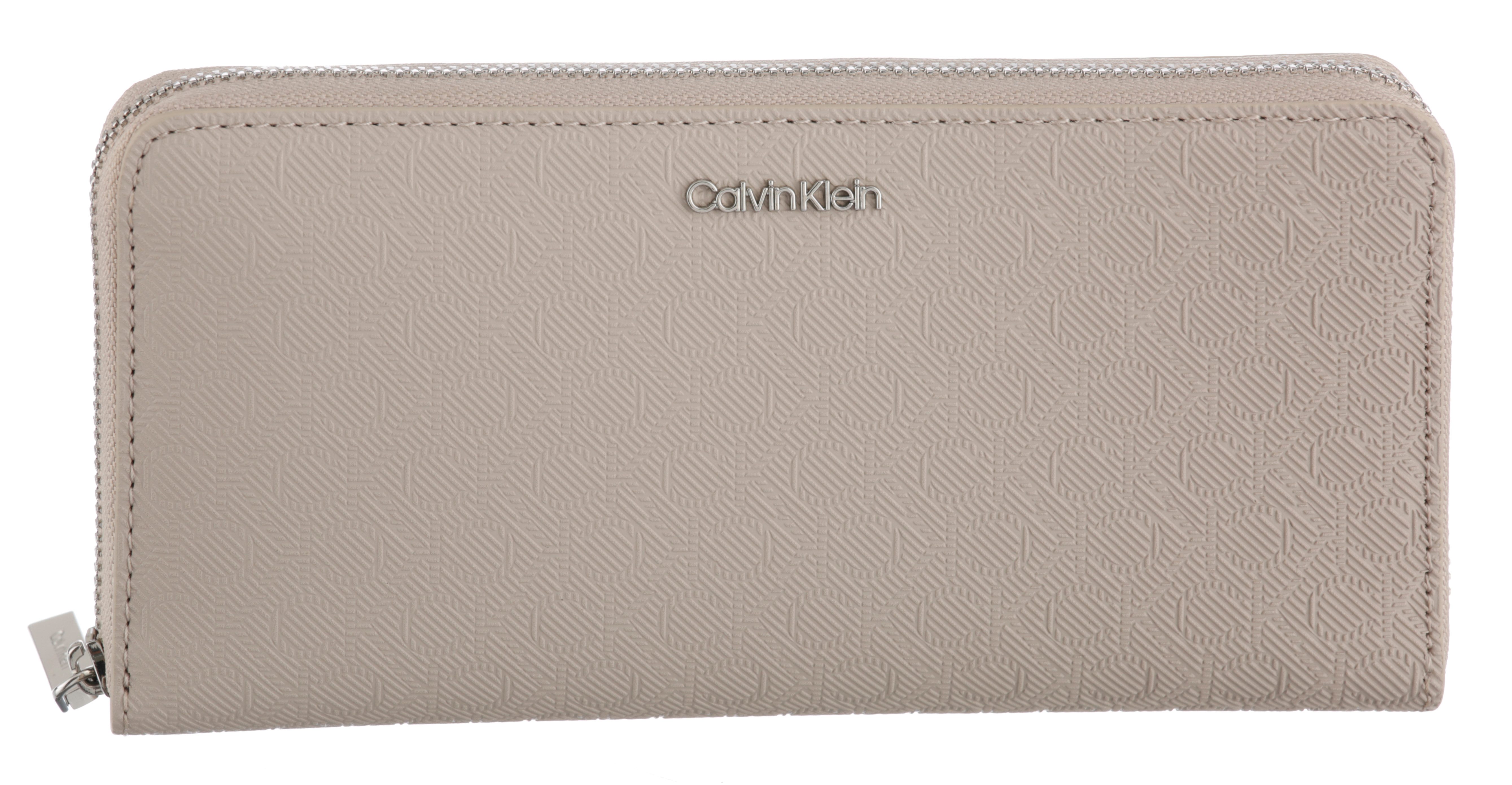 Calvin Klein Geldbörse "Ruched LONG L-ZIP", Damen Geldbeutel, Portemonnaie günstig online kaufen