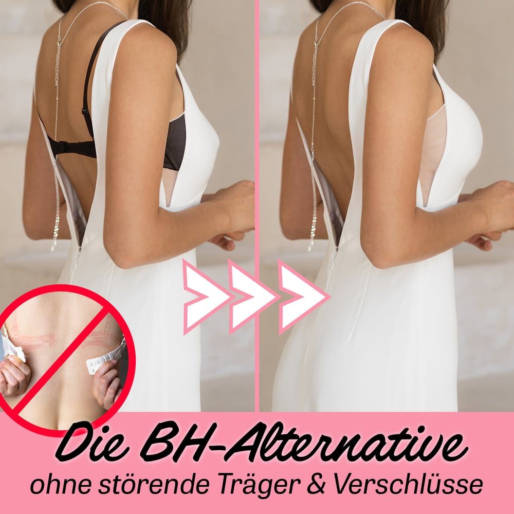 VITALmaxx Bügelloser BH perfekter Halt & sexy Dekolleté 3-teilig 8 Stunden fester Halt ohne Sorgen inkl. 2 Nippelpads