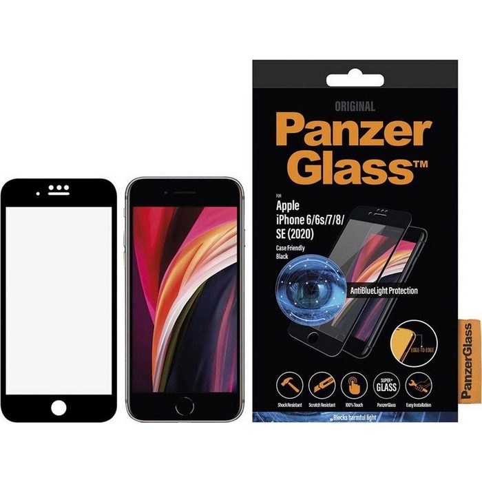 PanzerGlass E2E Apple iPhone 6/6s/7/8/SE2020 Case Friendly Anti-blueLight für Apple iPhone 6/6s/7/8/SE 2020 Displayschutzglas 1 Stück