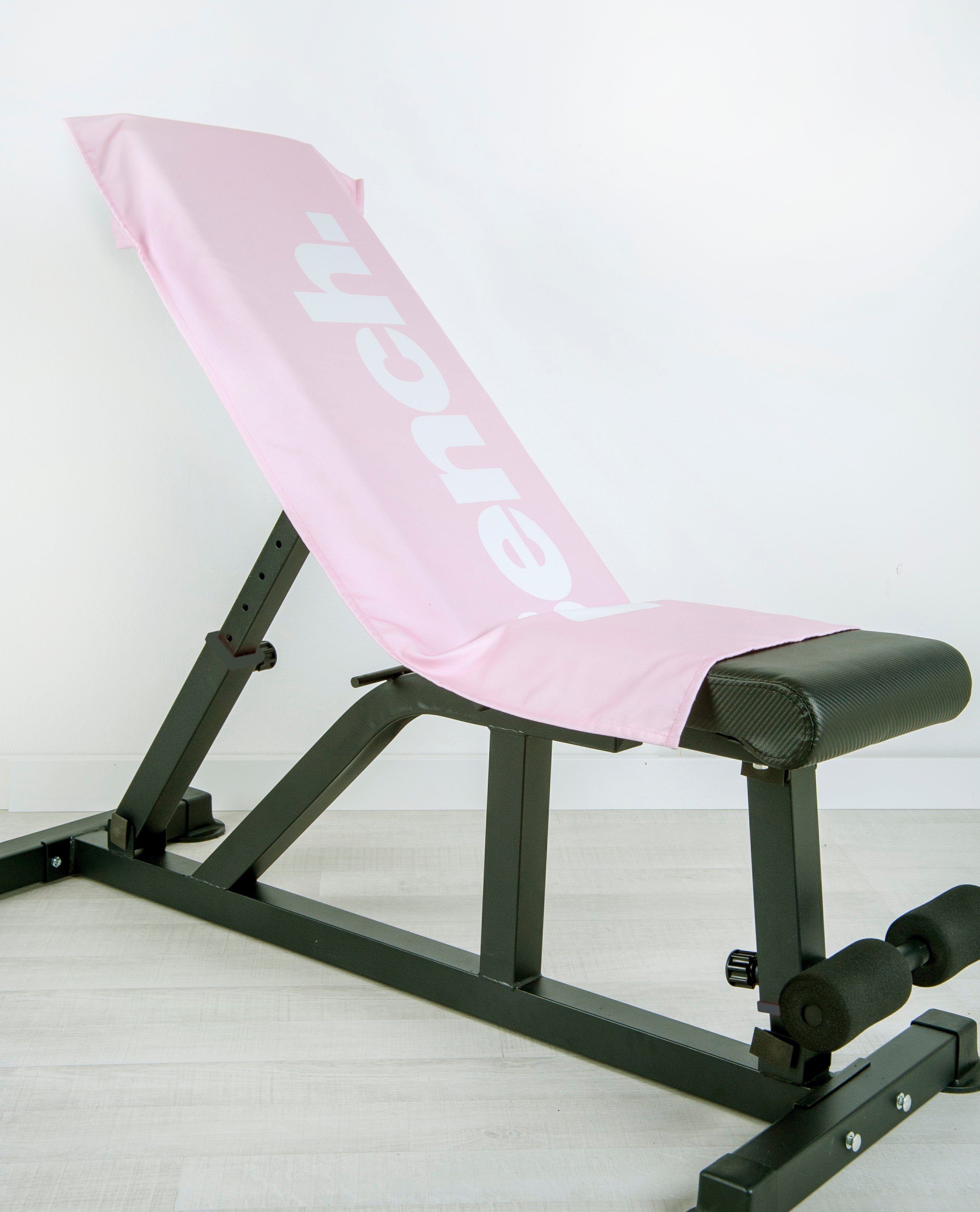 cm Bench, & 50x110 Sporthandtuch rosa mit Sports Fitnesstuch Überschlag (1-St), Towel Bench Microfaser Bench. / Tasche,