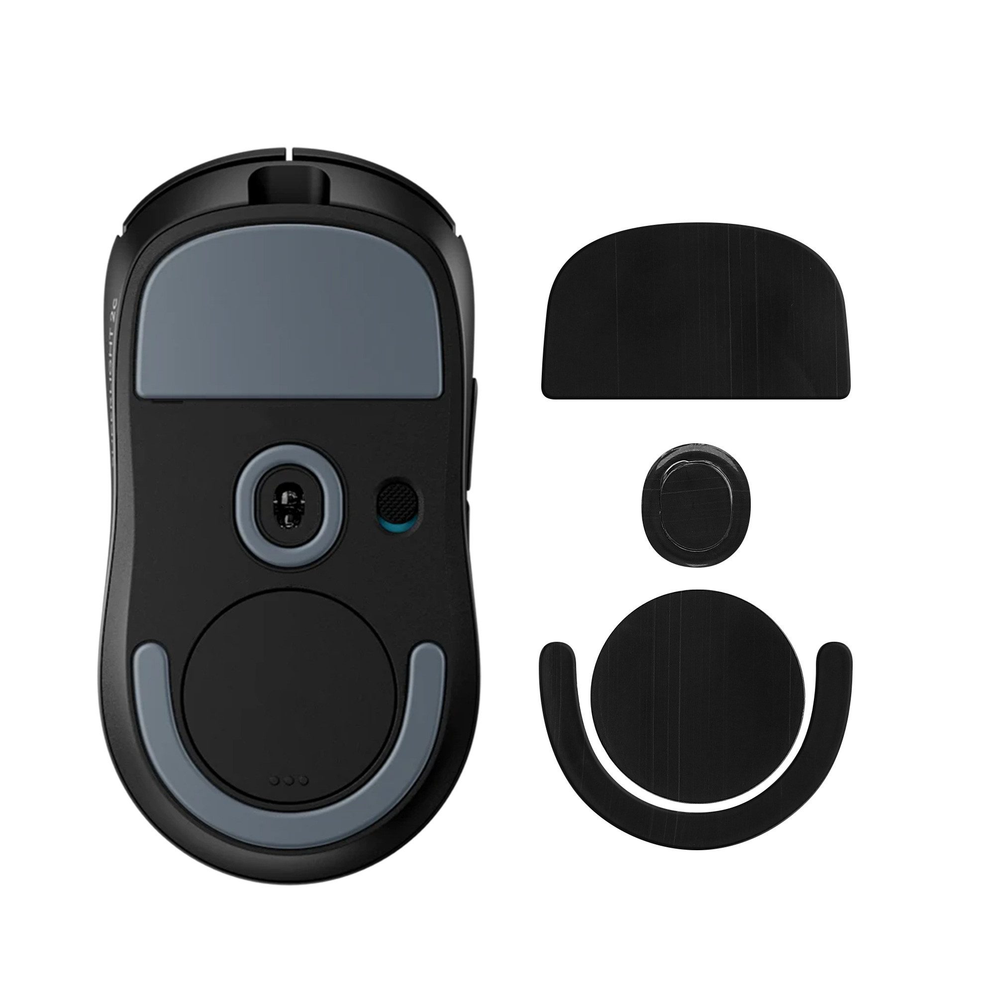 kwmobile Schutz-Set Mouse Feet Sticker für Logitech PRO X SUPERLIGHT 2C, Ersatz Glider Mausfüße passgenau - Glides in Schwarz
