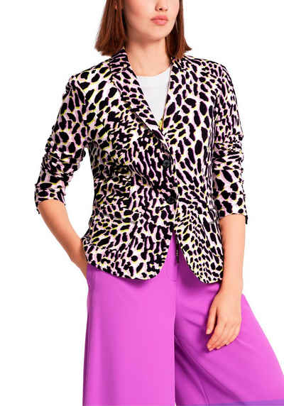 Marc Cain Kurzblazer "Sports Bananarama" Premium Damenmode mit Allover-Print