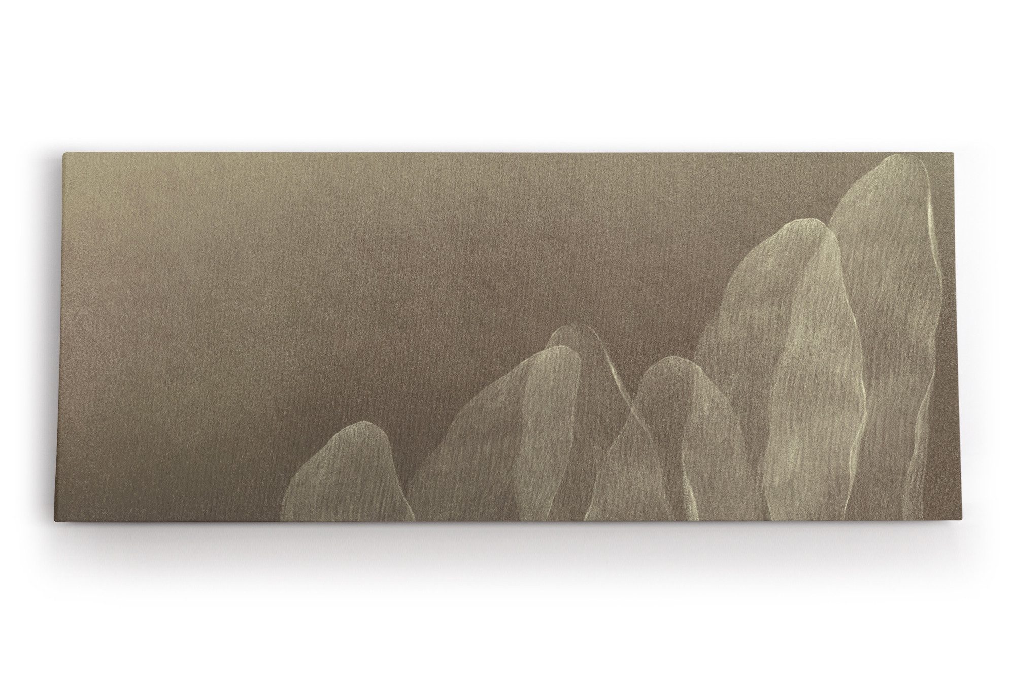 Leinwandbild Abstrakte Kunst Blüten Blütenblätter Braun Modern