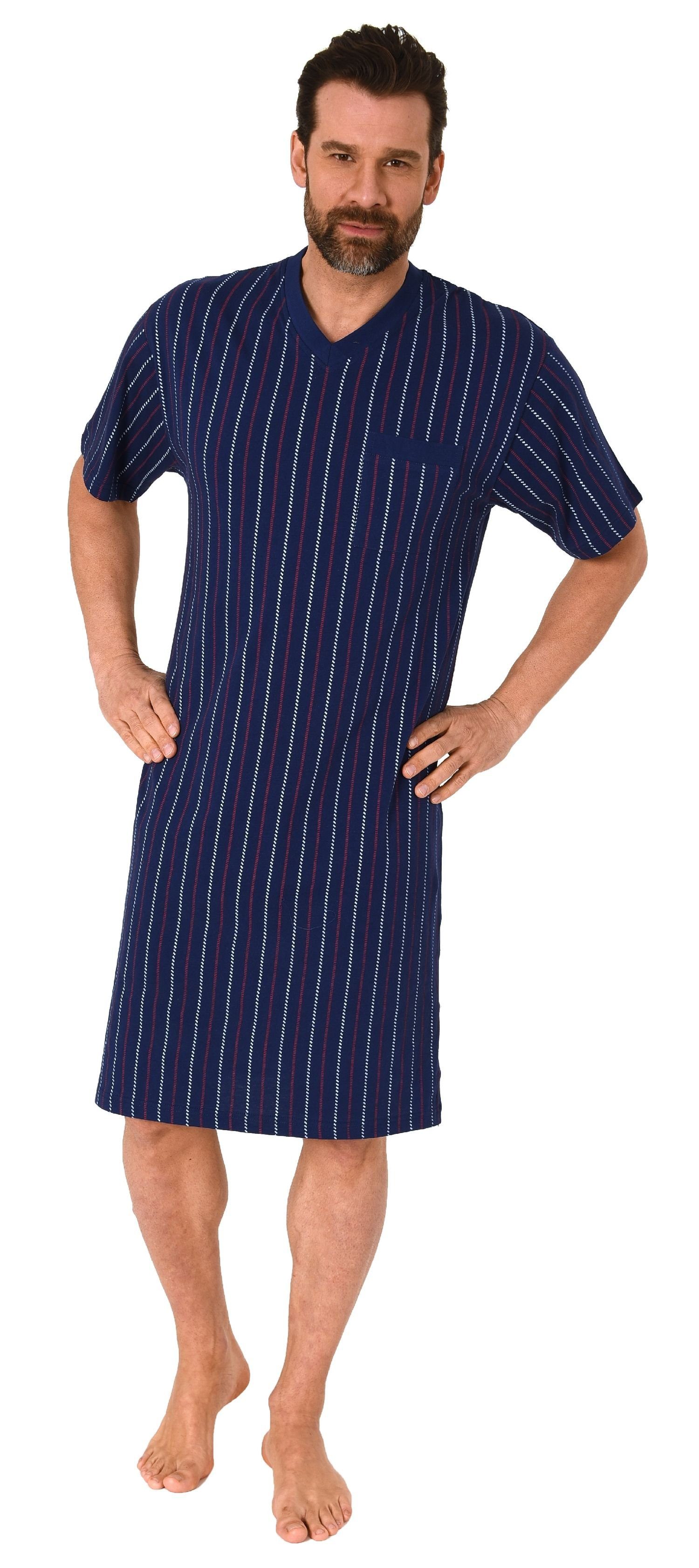 Normann Pyjama Herren kurzarm Nachthemd in günstig online kaufen