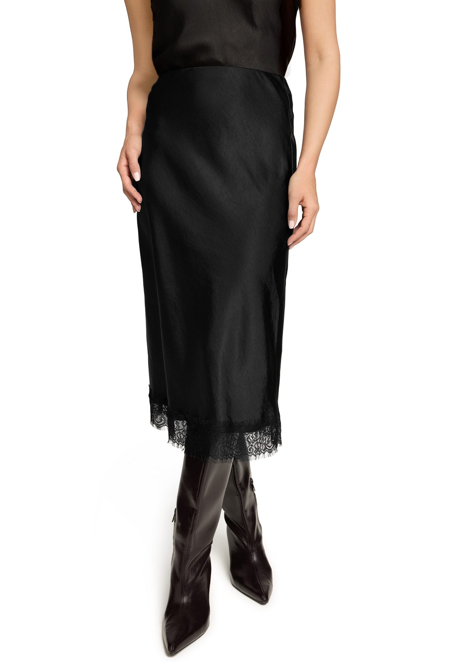 Zero Maxirock Damen mit Spitze Stickerei günstig online kaufen