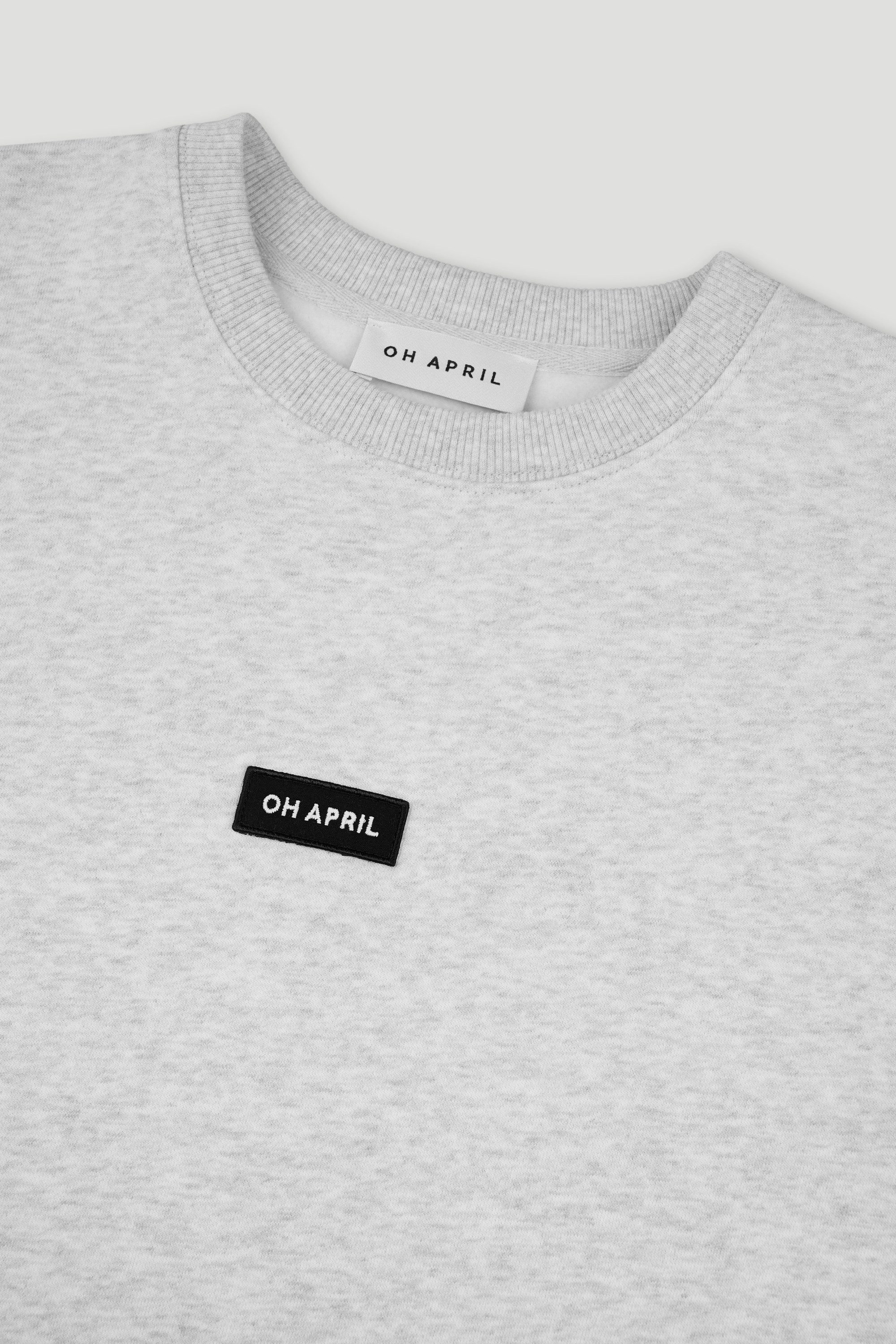 OH APRIL Rundhalspullover Oversized Sweater Grey günstig online kaufen