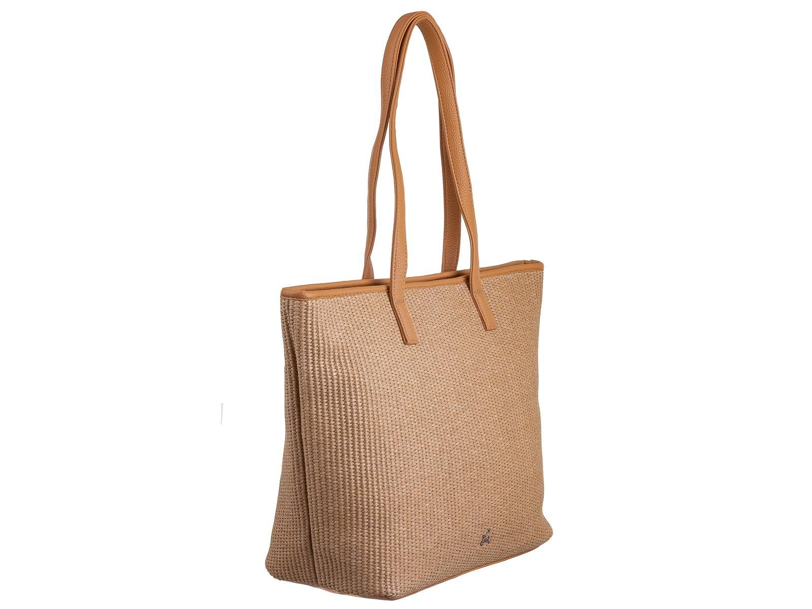 Prato Handtasche (1-tlg), Stroh-Look Handtasche natural LM XL Shopper Joyce
