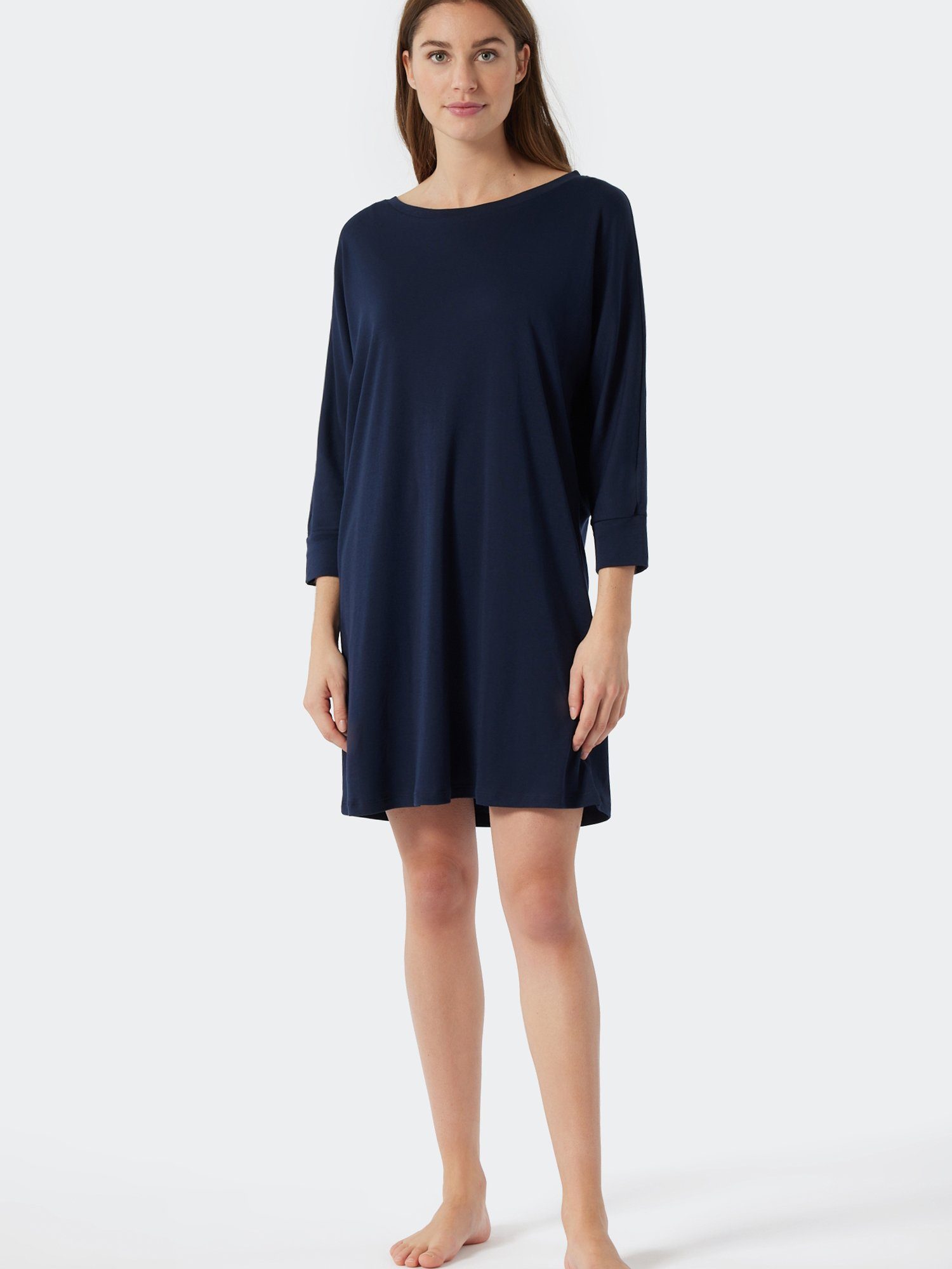 Modern Blau Nachthemd Nightwear Schiesser