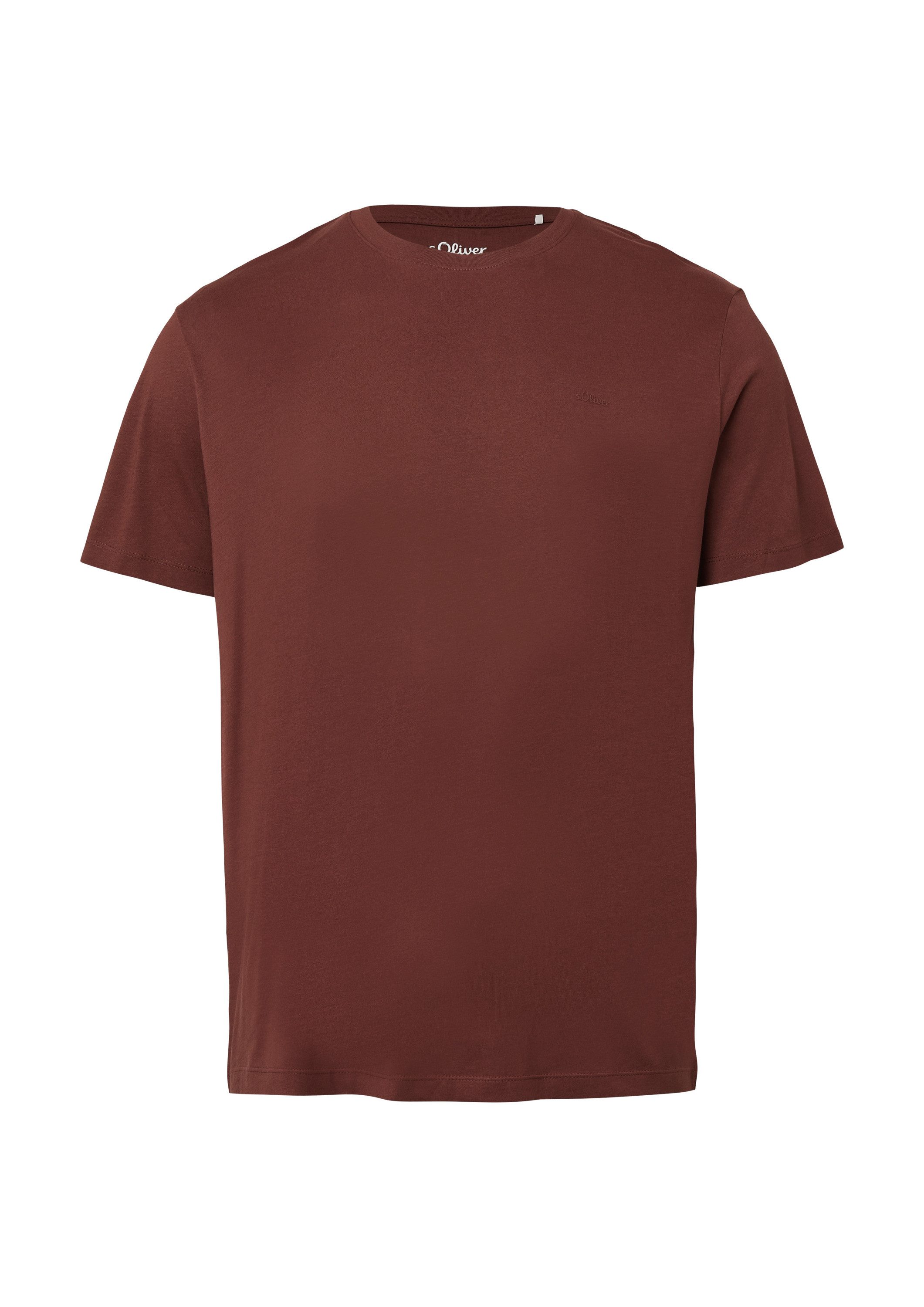 s.Oliver Kurzarmshirt T-Shirt Baumwoll-T-Shirt mit Logo-Print günstig online kaufen