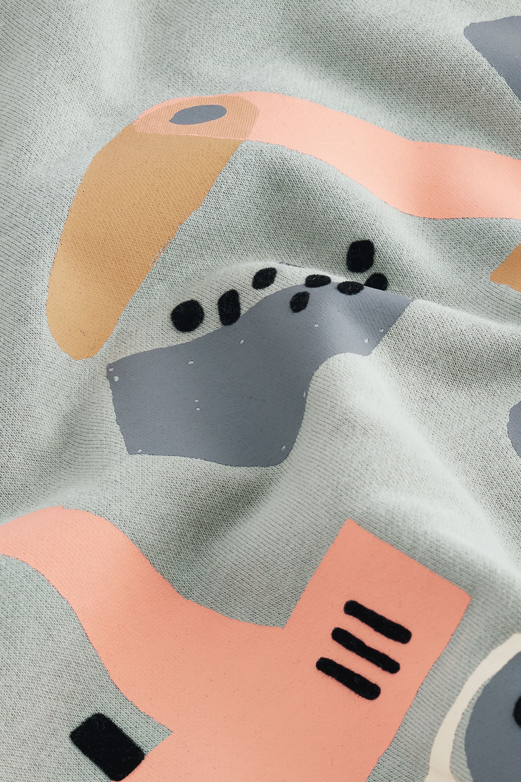 Next Sweatanzug Sweatshirt mit durchgehendem Print und Leggings (2-tlg)