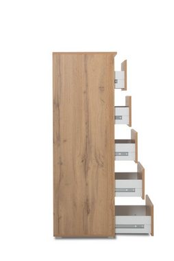 Newroom Kommode Nikita, Sideboard Honig Eiche Modern Landhaus Skandinavisches Design