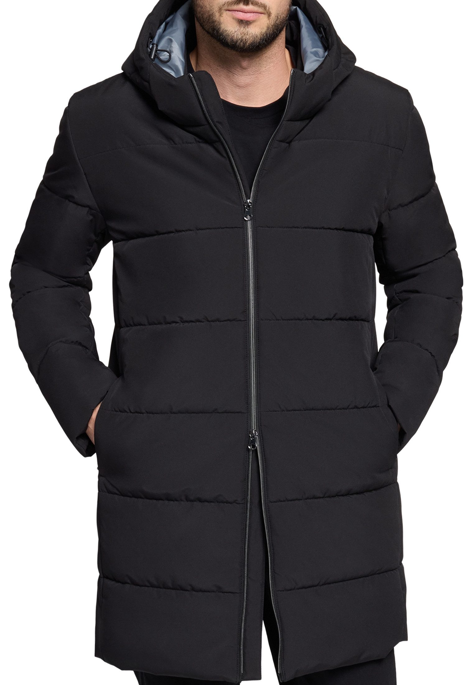 VOICE Outdoorjacke Herren Winterjacke Wintermantel mit Kapuze