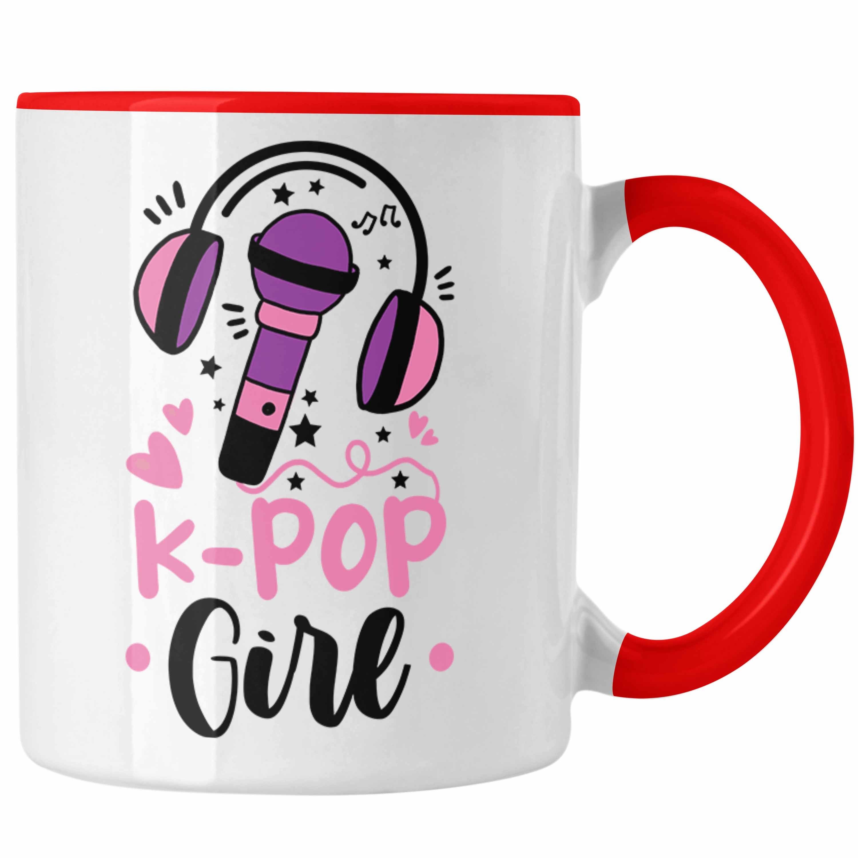 Trendation Tasse Trendation - K-Pop Girl Tasse Geschenk für K Pop Liebhaber Rot