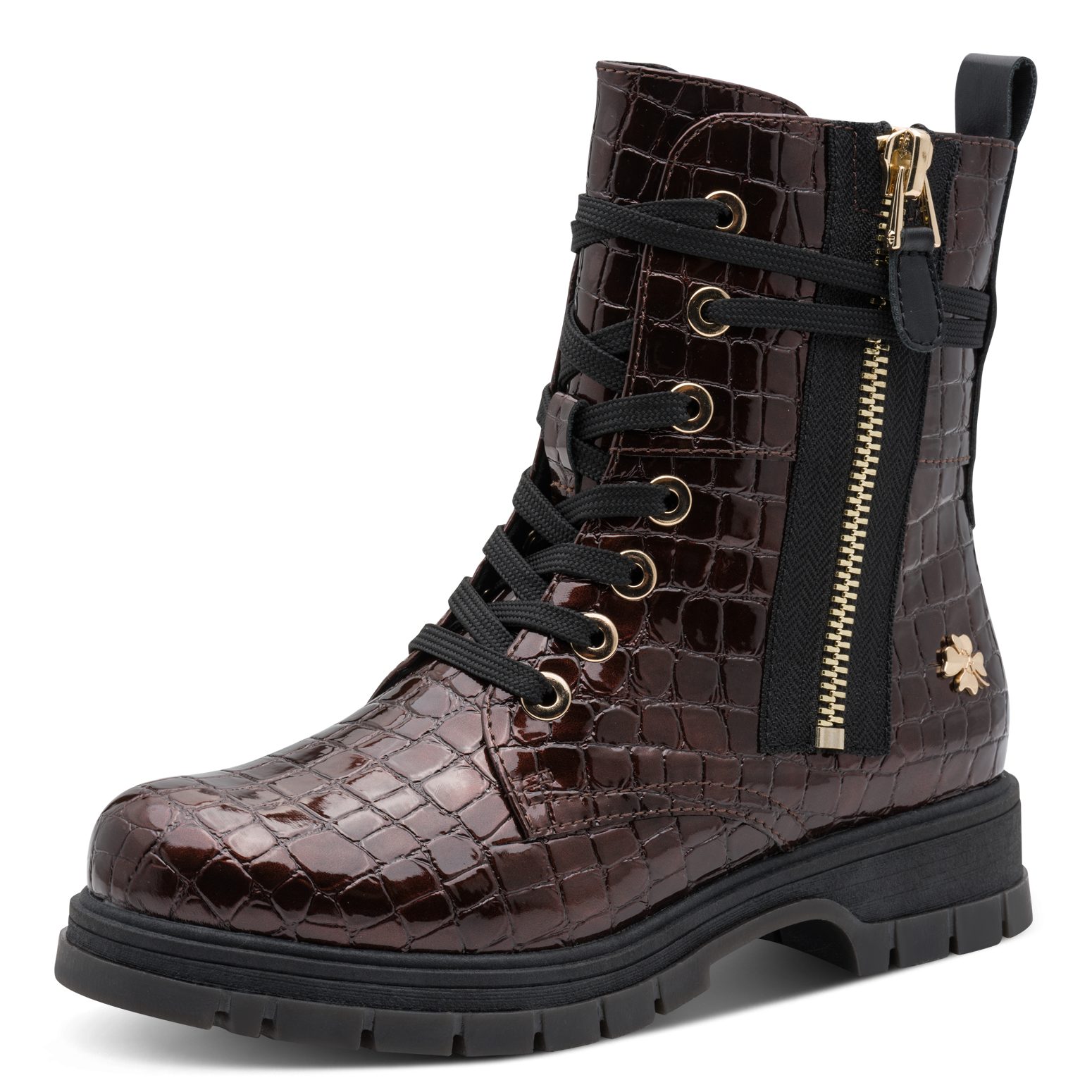 MARCO TOZZI by GMK Schnürboots Blockabsatz, Schnürboots mit Zierreißverschluss