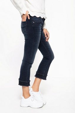 ATT Jeans 7/8-Jeans Brenda mit Waschungen und offenen Saumkanten