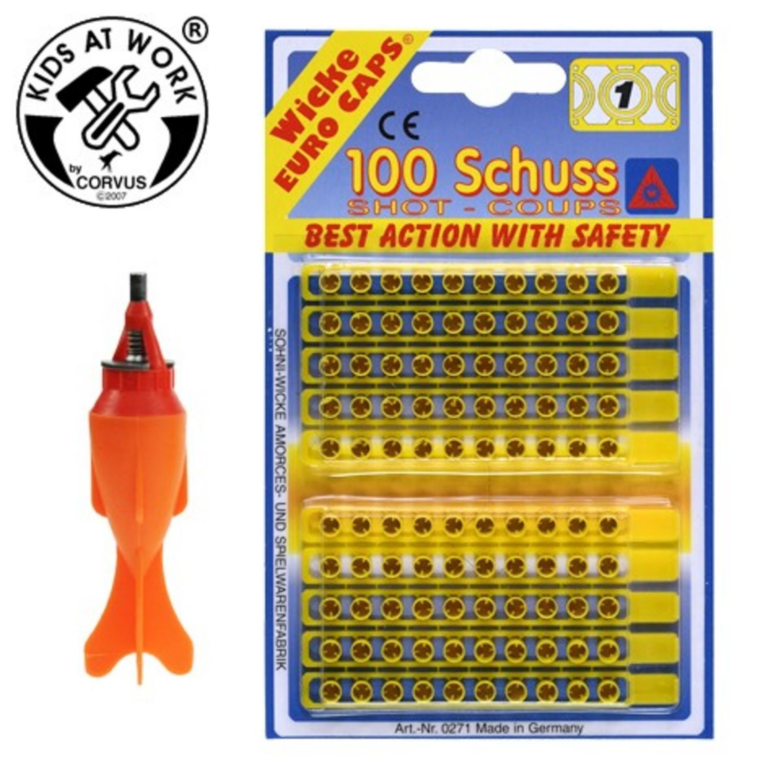Corvus Spiel Raketenkracher mit Munition 100 Schuss