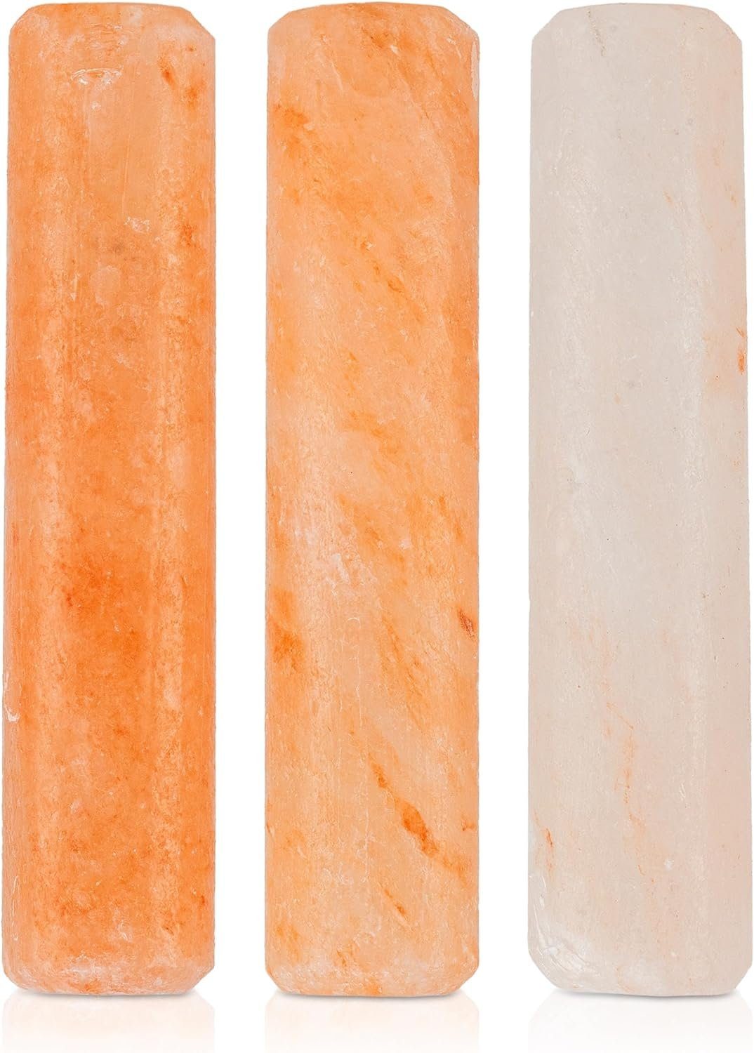 Nugati Massagegerät Bergkristall Salz Massage Stein für Wellness ergonomisch 15cm, 3-tlg.