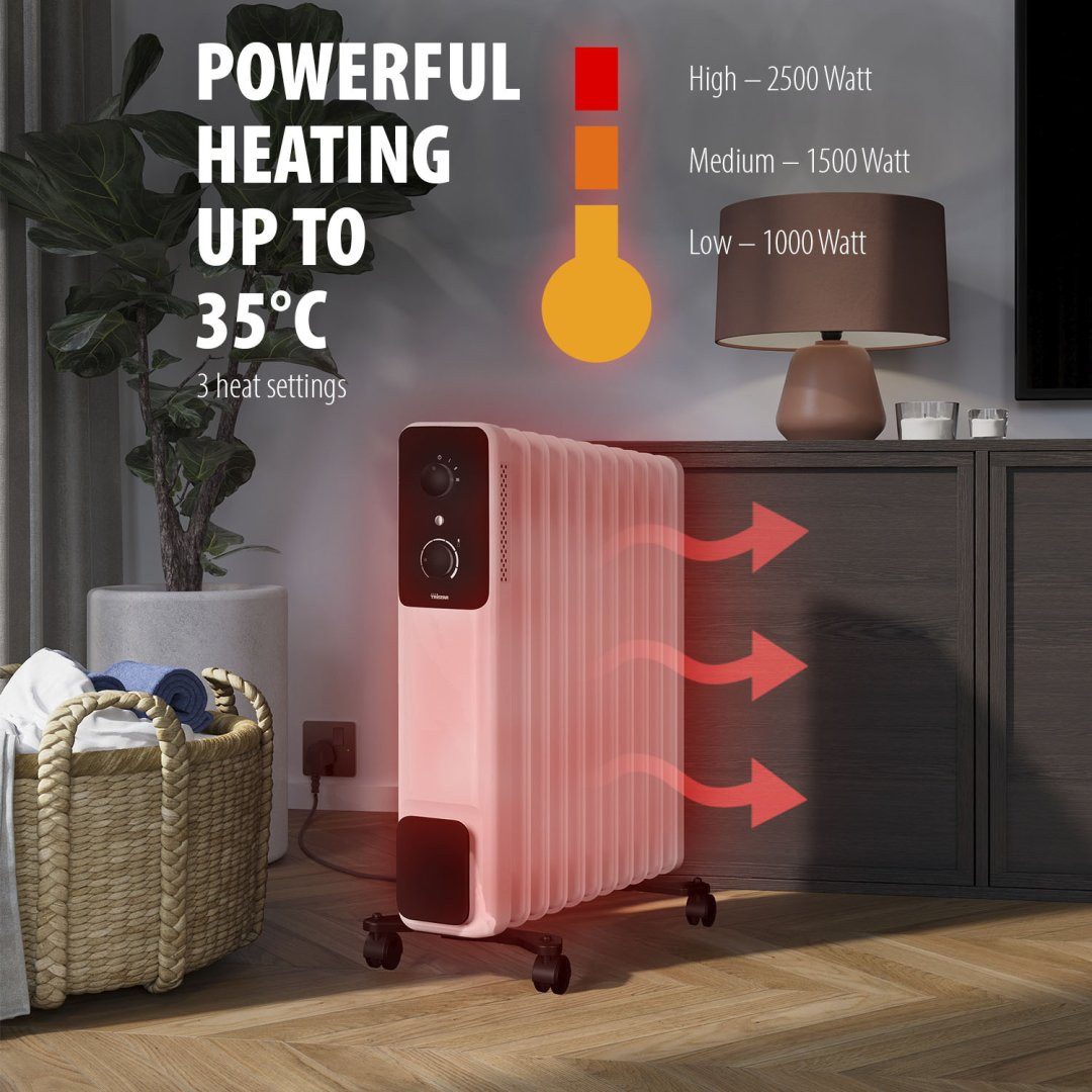 Tristar Ölradiator Tristar KA-5381 Ölgefüllter Radiator – 11 Rippen – 2500 W – Mechanisch, 11 Rippen - 2500 Watt