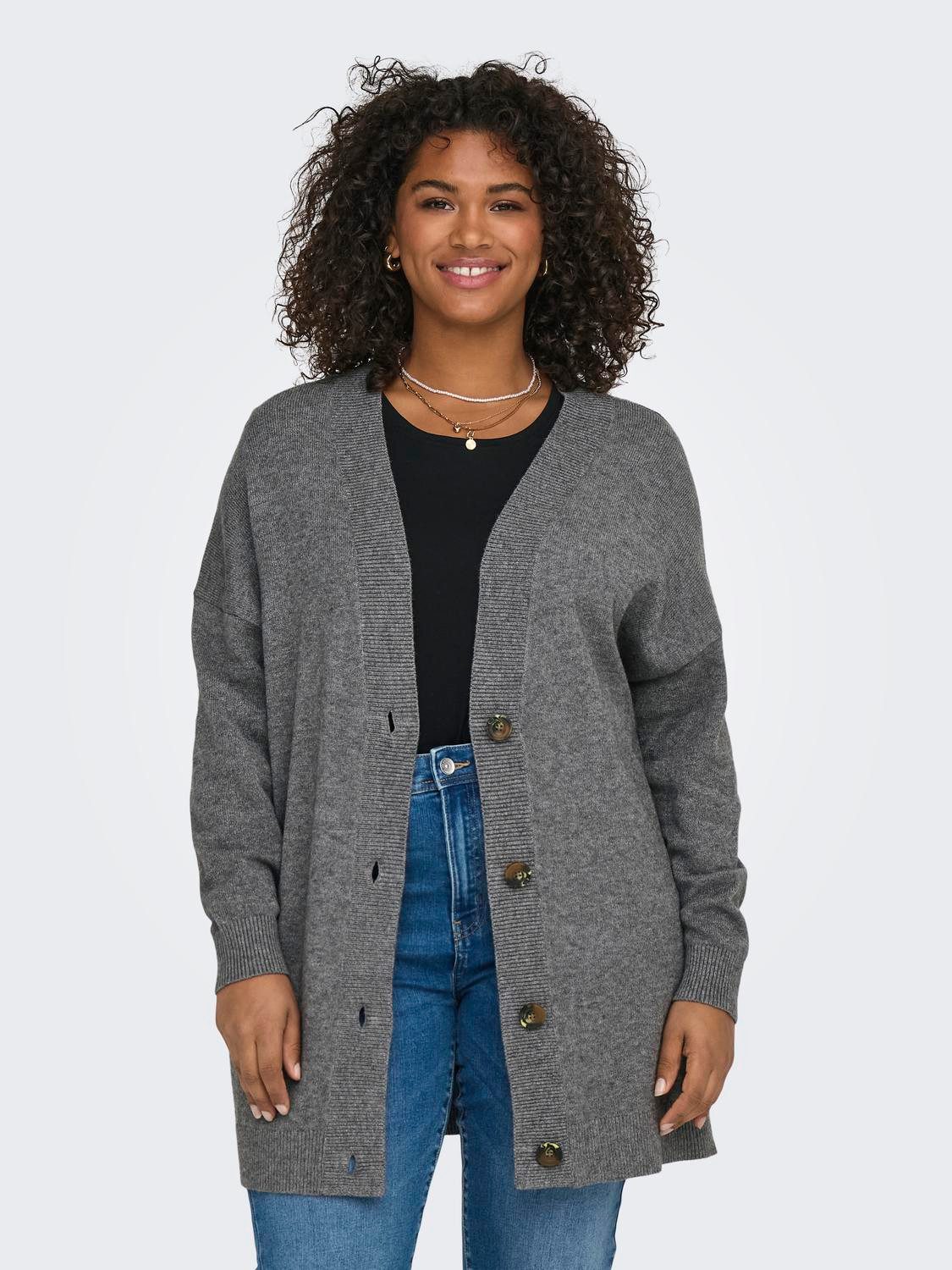 ONLY CARMAKOMA Strickjacke CARESLY LS BUTTON günstig online kaufen