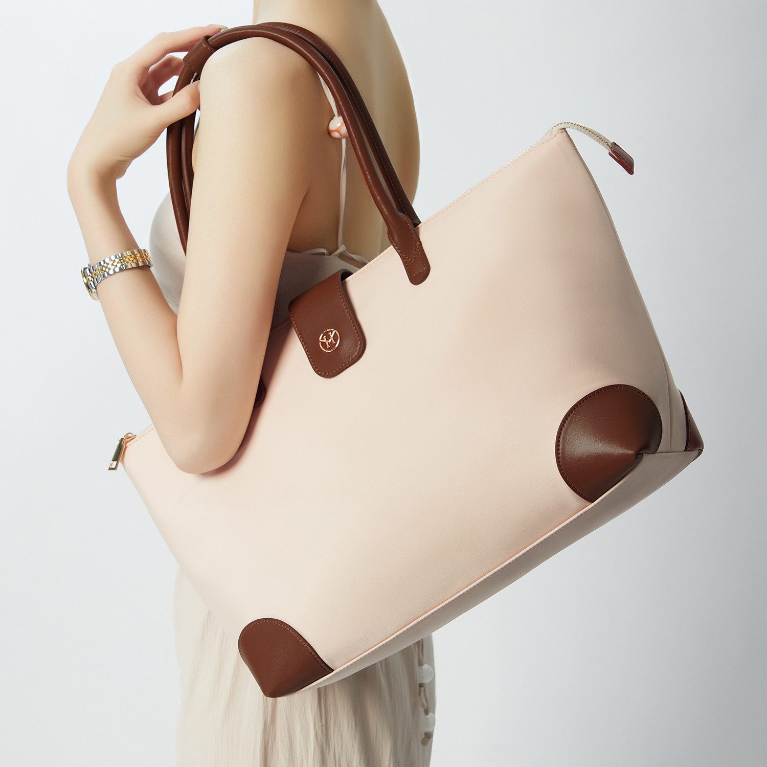 Victoria Hyde Handtasche Shopper 2-Tlg Handtasche Damen Tragetasche Set Groß Damen Handtasche (Kein Set, Kein Set), klassisch