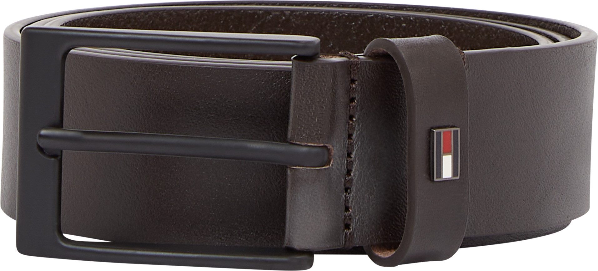 Tommy Hilfiger Ledergürtel LAYTON 3.5 cm breit Metallpatch, Einfachdornschließe – Bild 5 von 5