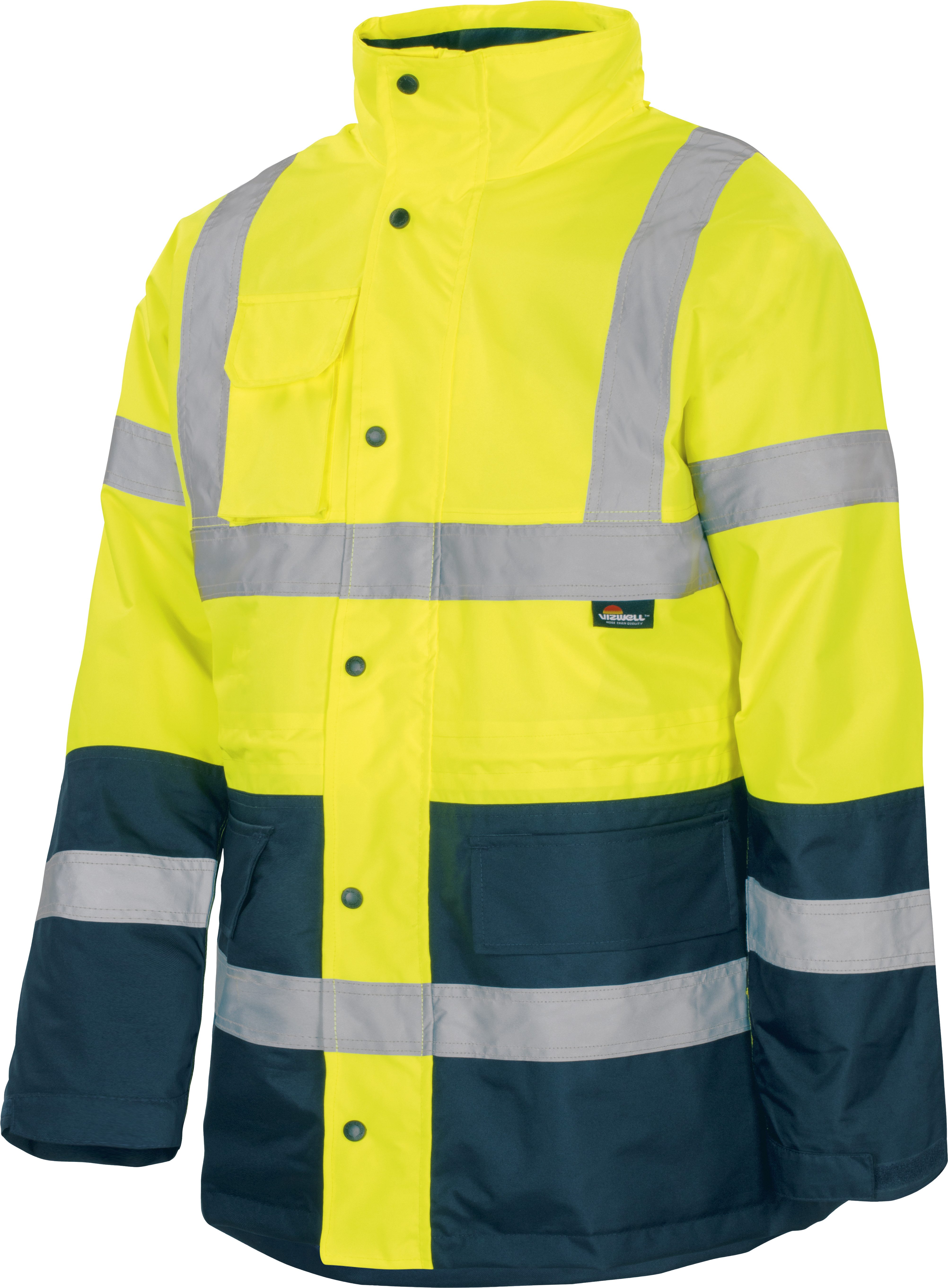 vizwell Funktionsparka 2 in 1 Warnschutz Parka Arbeitsjacke Warnschutzjacke günstig online kaufen