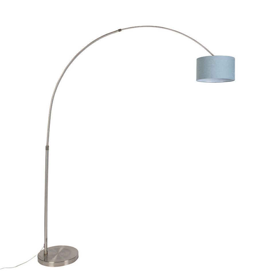 Qazqa Stehlampe Satin, ohne Leuchtmittel, E27, günstig online kaufen