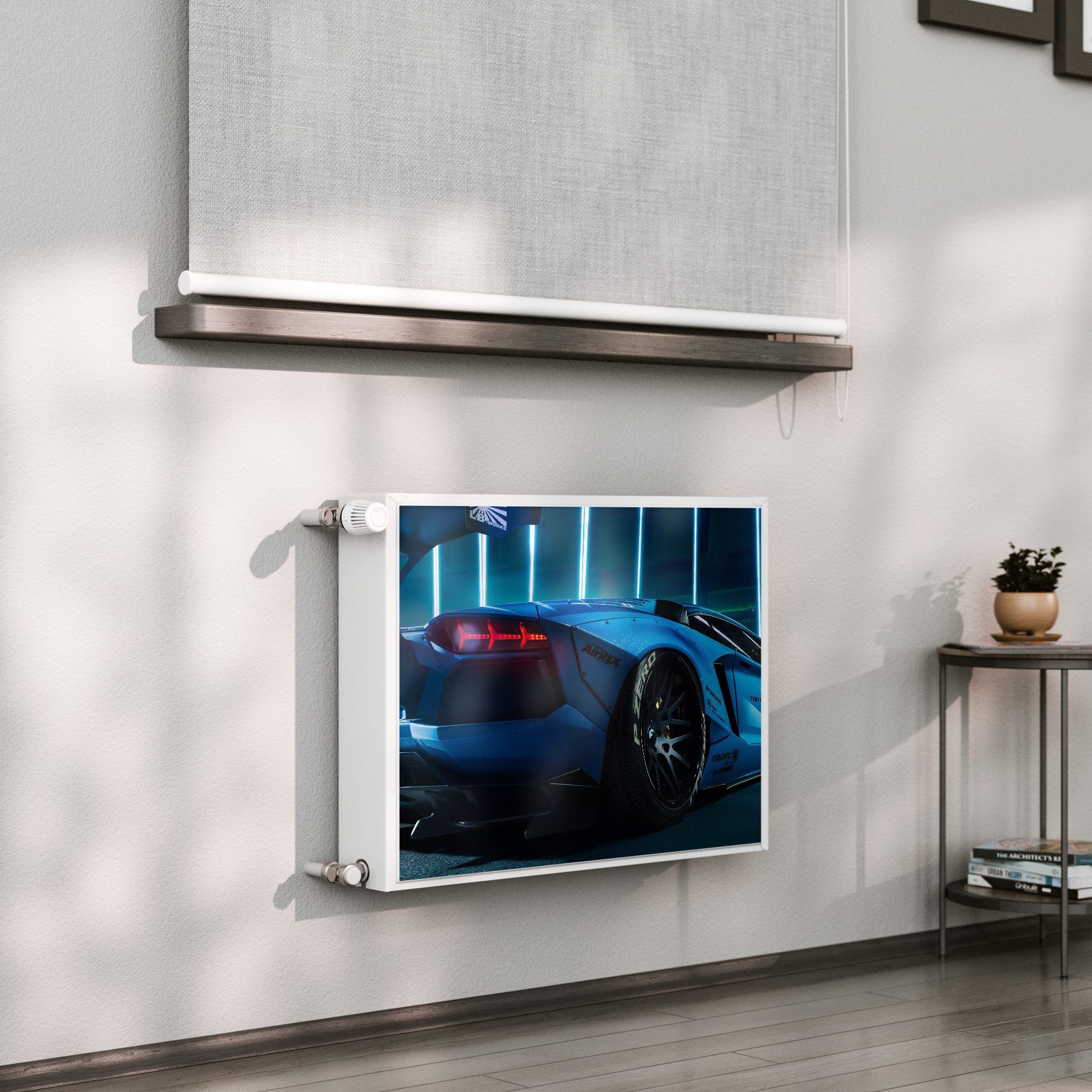 DEQORI Magnetfolie 'Lamborghini Aventador', beschreibbar Heizung Magnetmatte magnetisch Magnetfolie