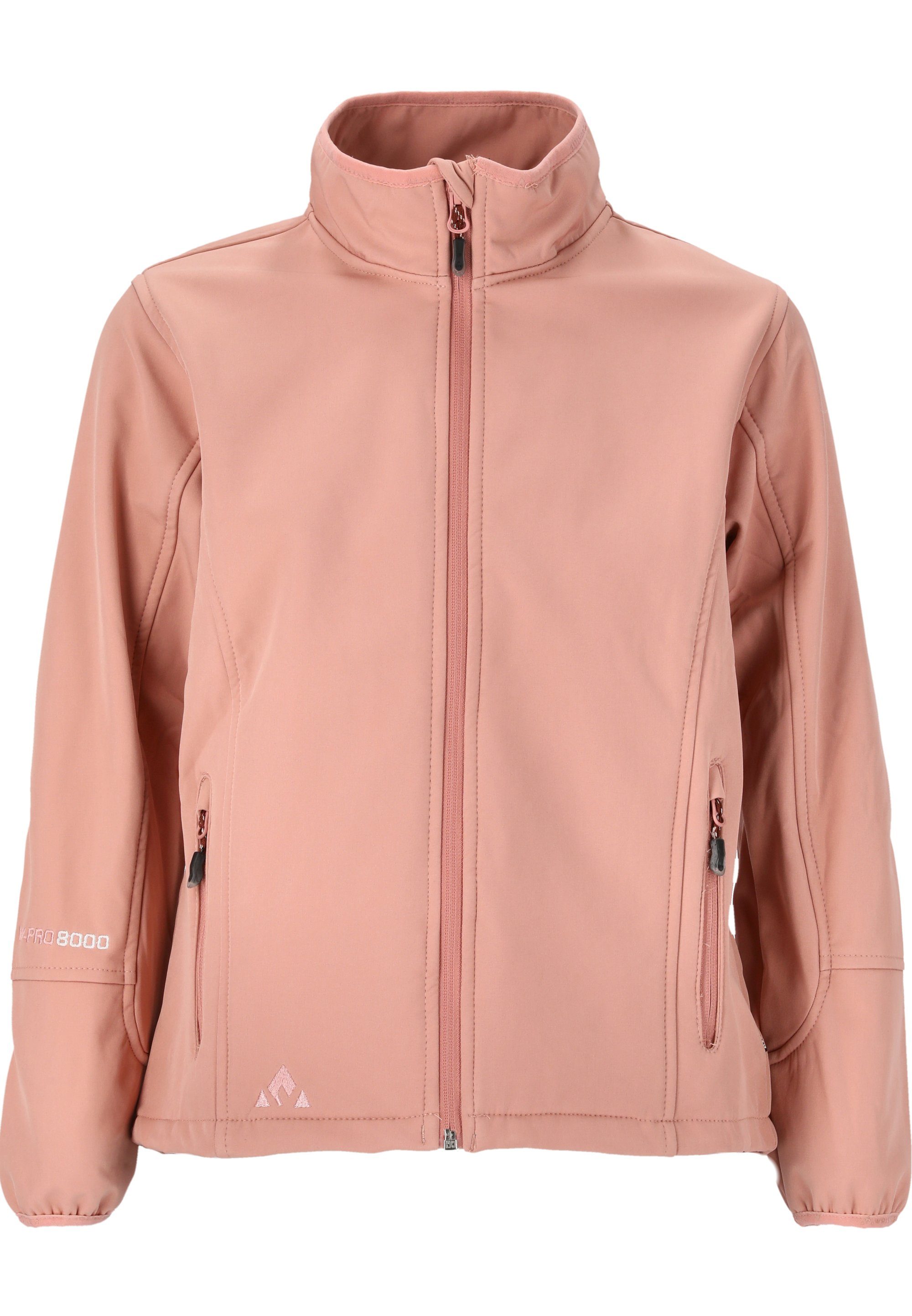 rosa Covina mm Softshelljacke WHISTLER mit Wassersäule 8.000 junior