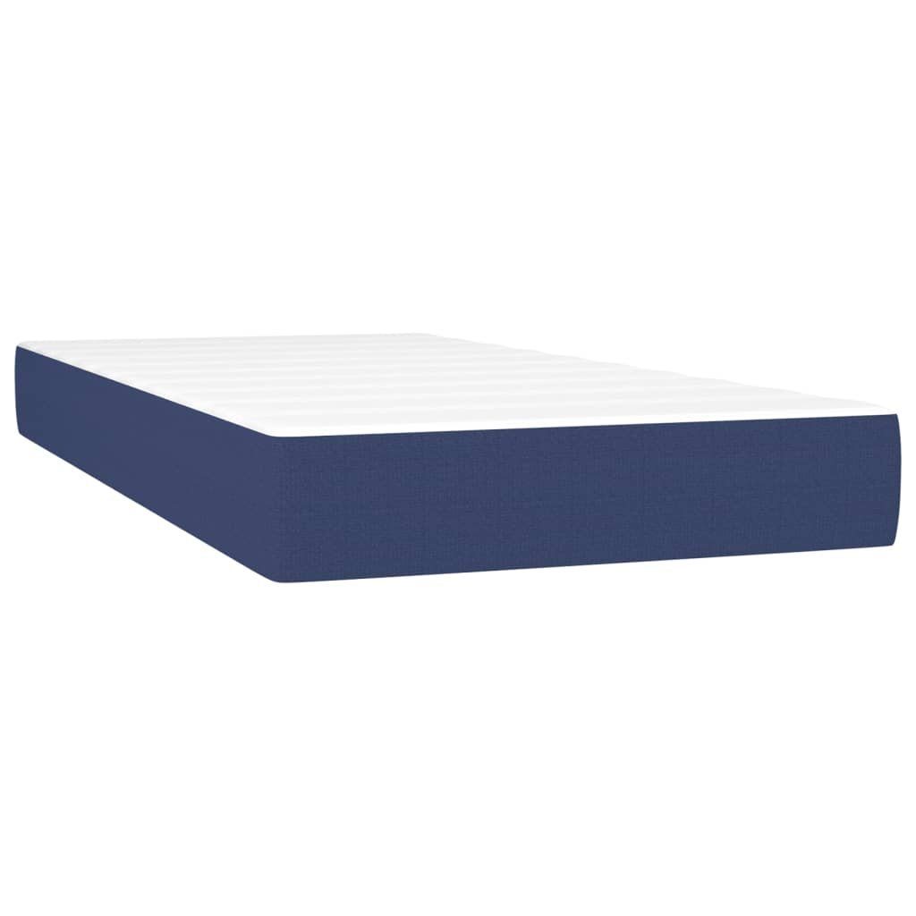 Boxspringmatratze Taschenfederkernmatratze Mittel Blau 80x200x20 cm Stoff, vidaXL, 20 cm hoch