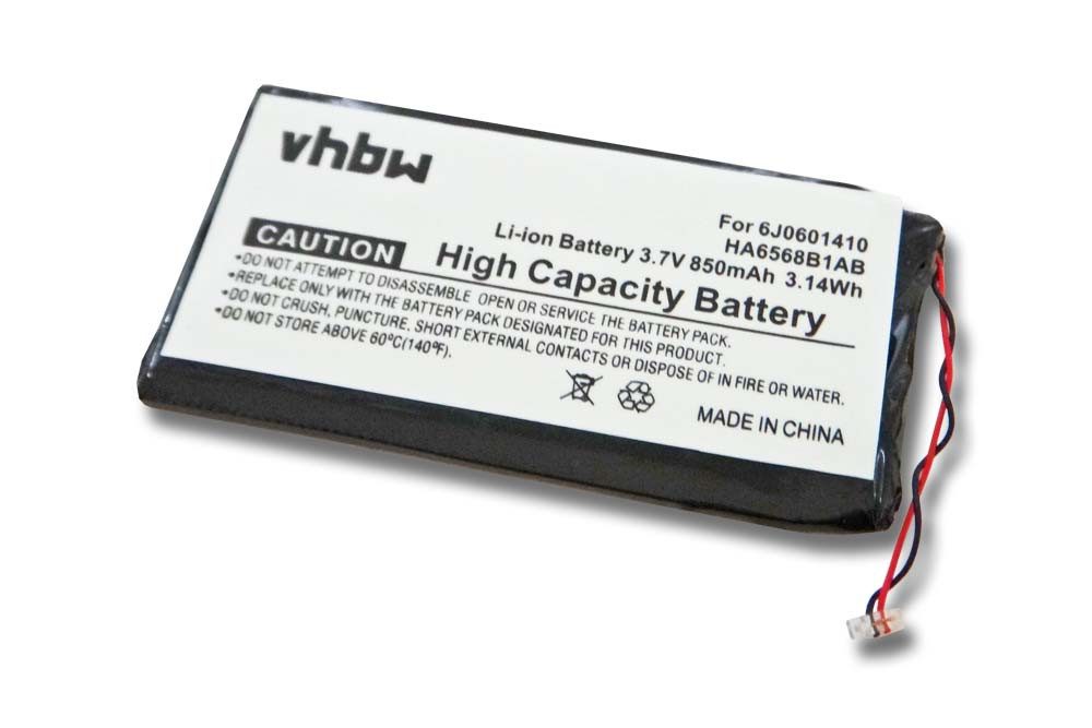 vhbw passend für Samsung SEC-YP5Z, YP-Z5A, YP-Z5AB, YP-Z5AS, YP-Z5F, Akku 850 mAh