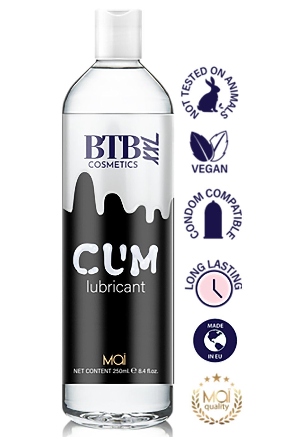 BTB Cosmetics Gleitgel Spermaähnliches Gleitgel vegan und tierversuchsfrei - 250 ml