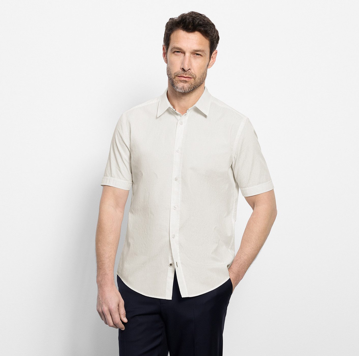 OLYMP Kurzarmhemd Casual Freizeithemd, regular fit, Kentkragen