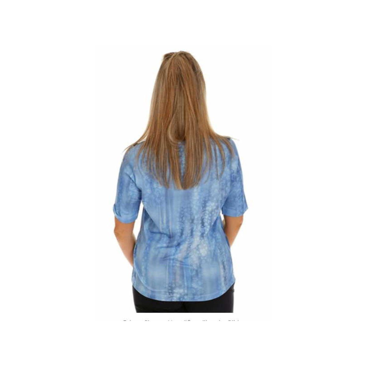 Rabe Rundhalsshirt blau regular fit (1-tlg), Modisch und modern | 