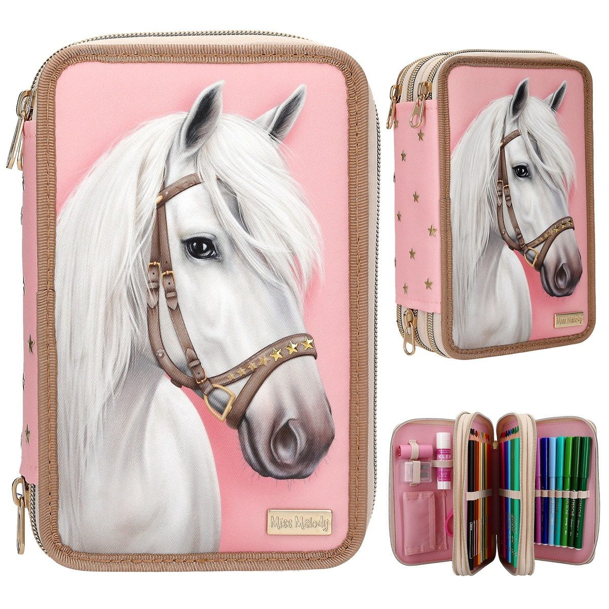Depesche Federtasche DEPESCHE Miss Melody Federtasche Classic 3 Fächer
