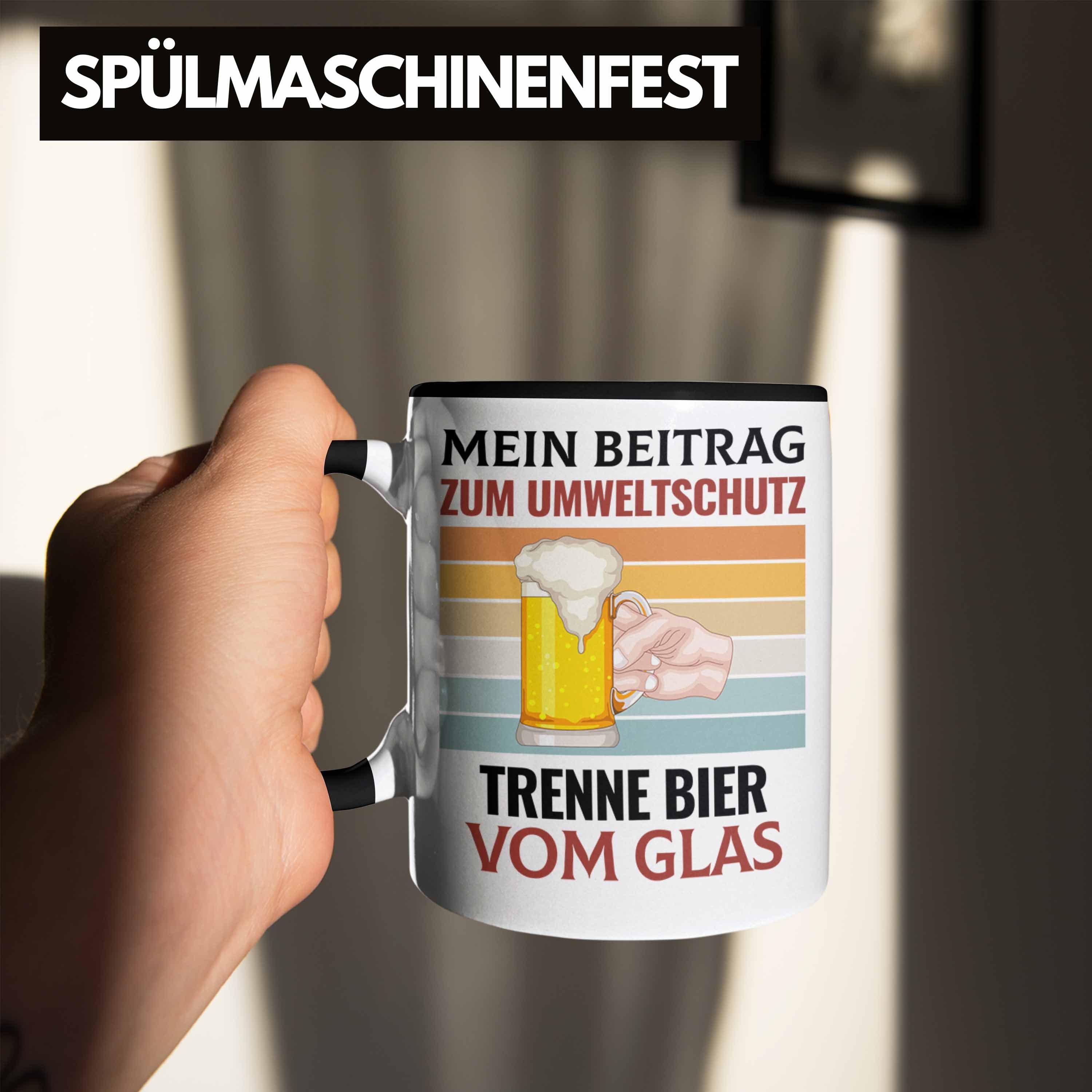 Tasse Bier-Trinker Trendation Schwarz Geschenkide Bier Glas Ich Tasse Saufen Vom Alkohol Trenne