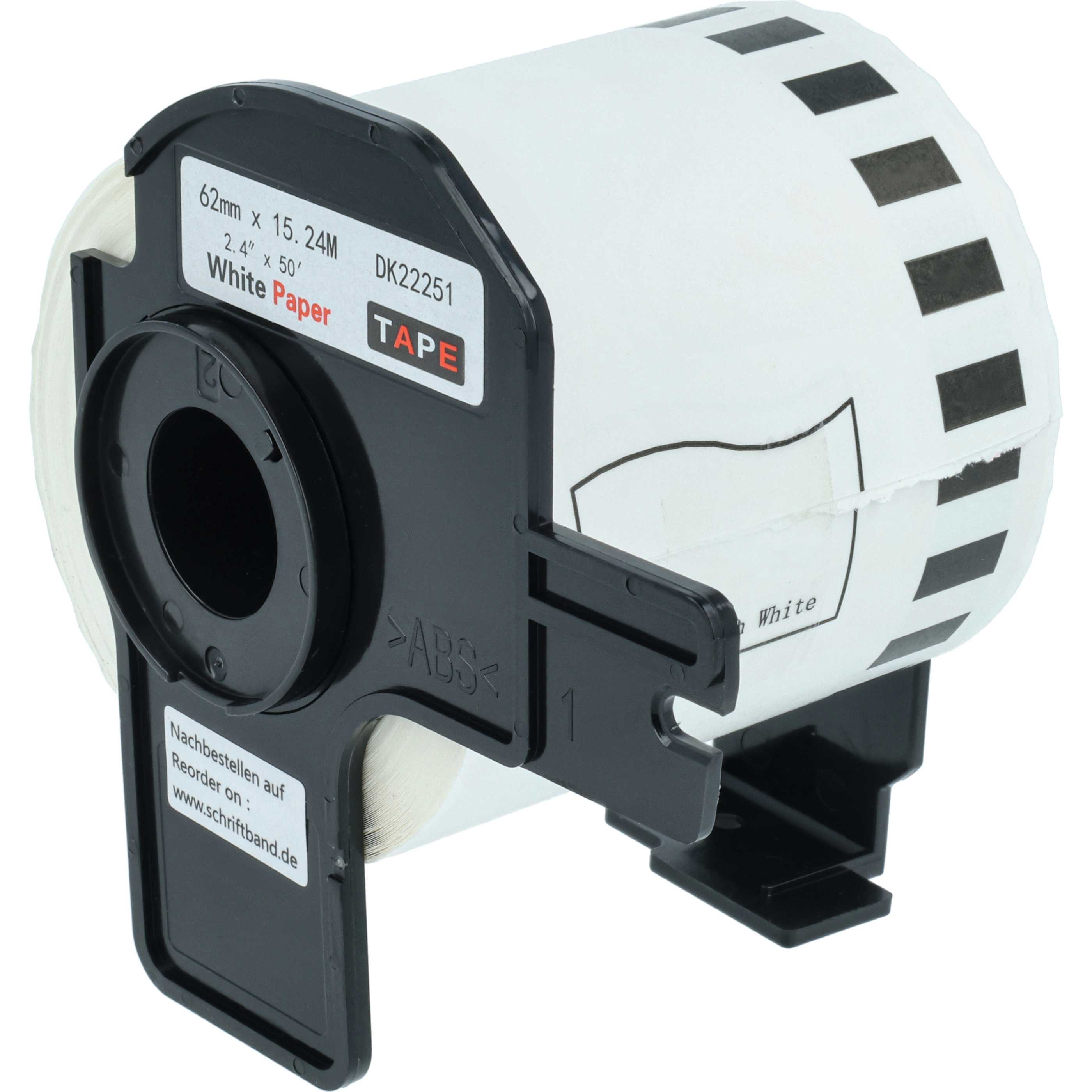 Etikettenpapier passend für Brother QL-820NWB, QL-800, QL-810W Etikettendrucker