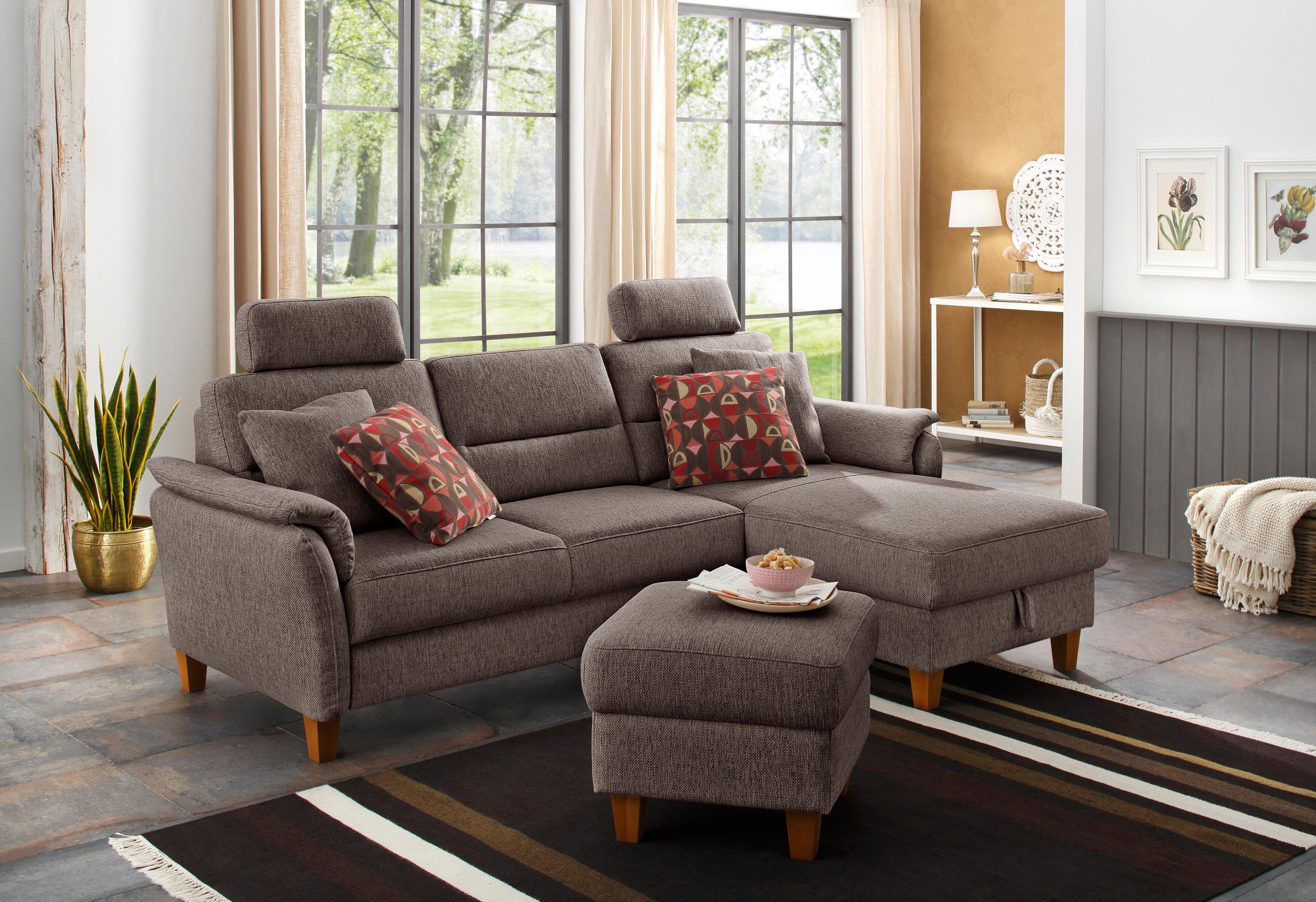 Home affaire Ecksofa Palmera L-Form, Federkern, günstig online kaufen