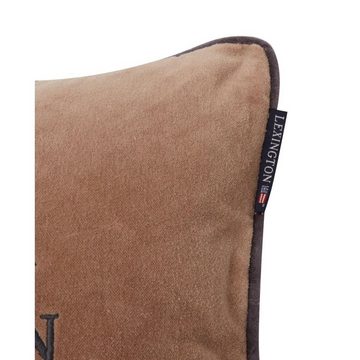 Kissenhülle LEXINGTON Kissen Ski Lodge Organic Cotton Velvet Beige Gray (30x40), Lexington