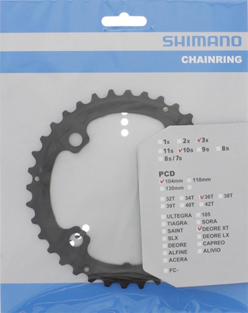 Kettenschaltung SHIMANO Kettenblatt DEORE XT FC-T780/FC-T781 36 Zähne - präziser Antri