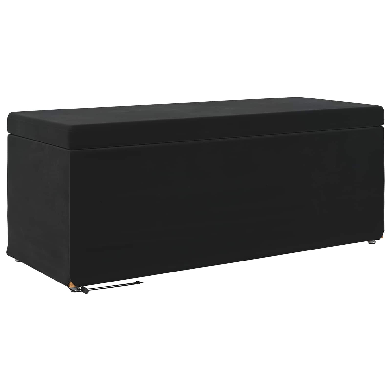 vidaXL Barhocker Hocker Schwarz 101 x 41 x 40 cm Samt und Engineering Holz (1 St)