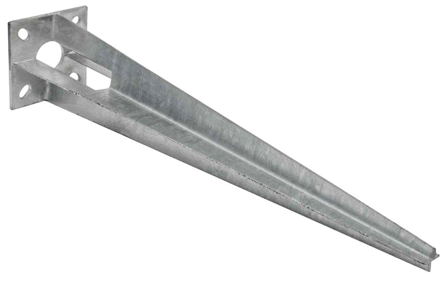 Niederberg Metall Einschlagbodenhülse 50 cm Rund - Metall Feuerverzinkt - Bodenhülse für Pfosten Ø 36 mm, Einschlaghülse zur Bodenverankerung - Pfostenhalter Zaunbefestigung