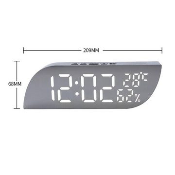 yozhiqu Uhr Kreative Desktop-LED-Digitaluhr (Temperatur- und Luftfeuchtigkeitsanzeige, elektronische Uhr)