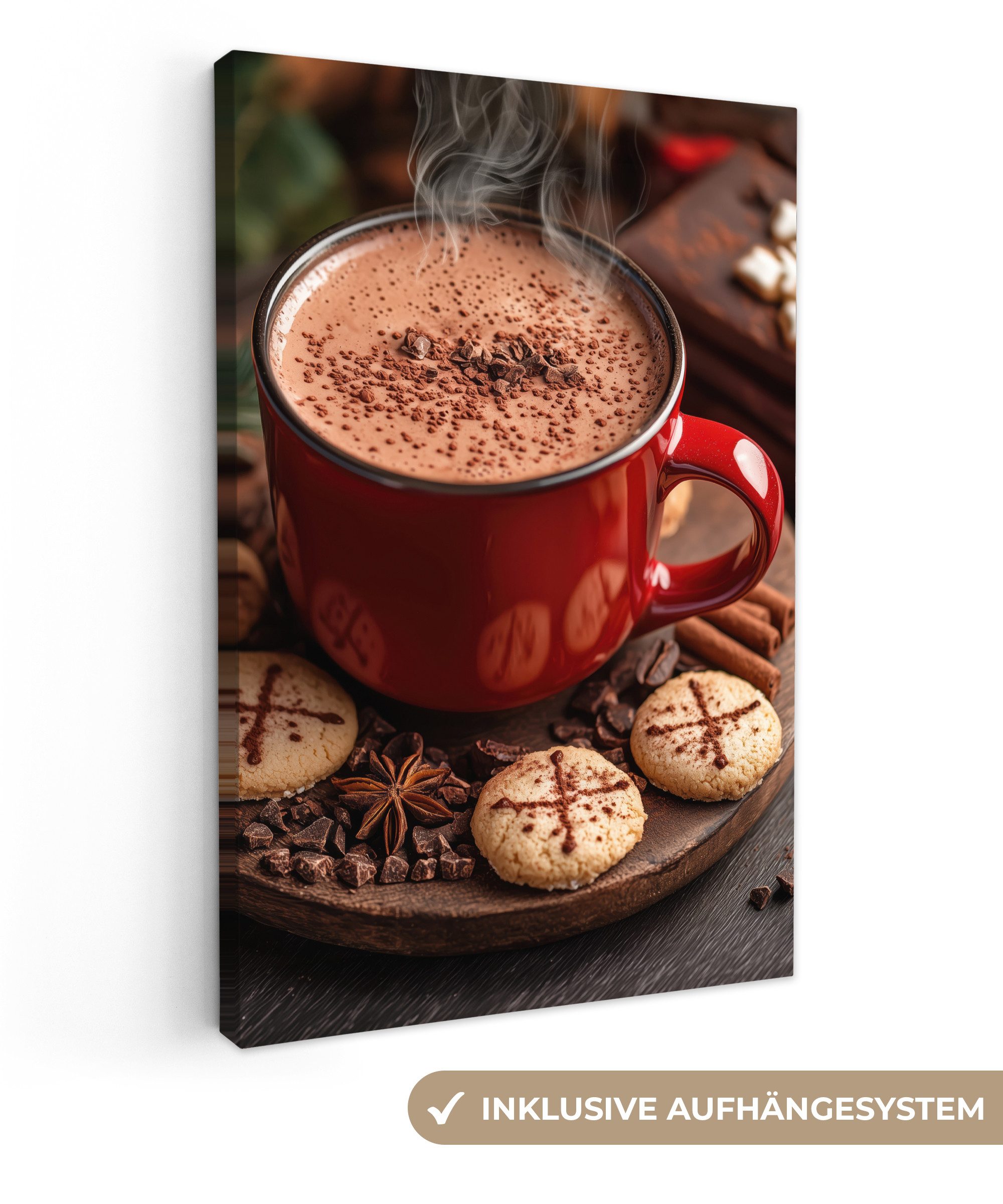 OneMillionCanvasses® Leinwandbild Schokoladenmilch - Becher - günstig online kaufen