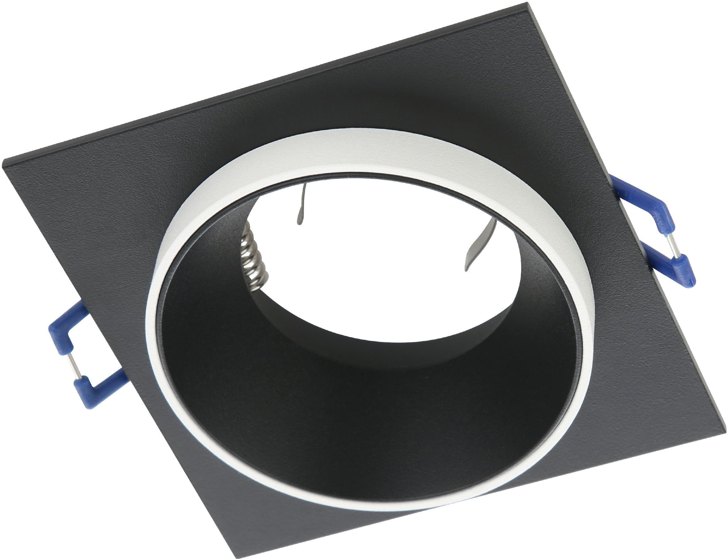 EGLO Deckenleuchte CAROSSO, GU10 - exkl. schwarz - Leuchtmittel, aus und 35W weiß in Alu wechselbar, Leuchtmittel ohne Deckenleuchte