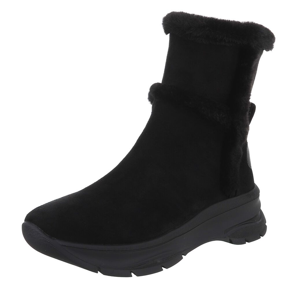 Ital-Design Damen Stiefeletten mit kuscheligem Futter für Alltag Plateausti günstig online kaufen