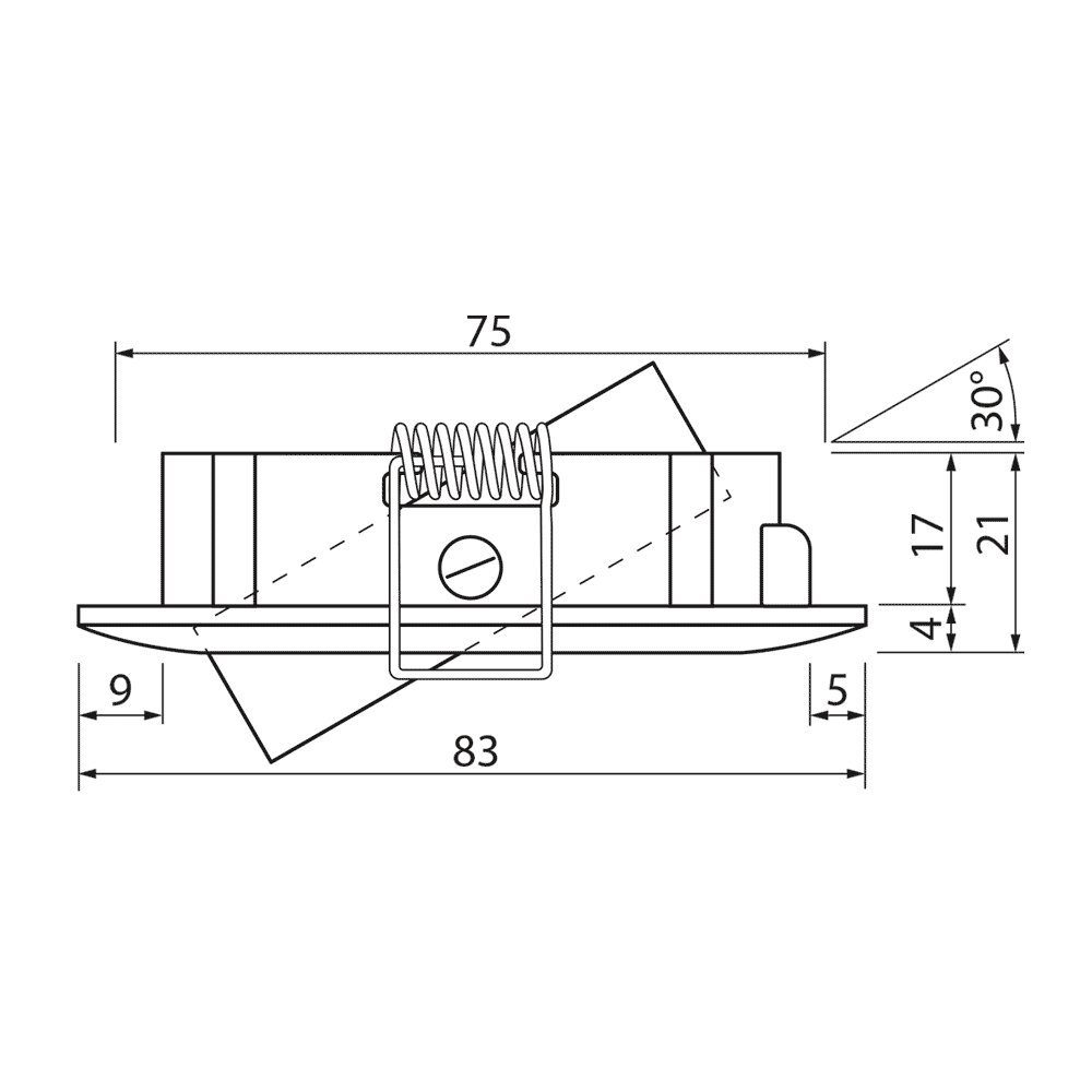 schwenkbar Alu inkl. Einbaustrahler 75mm Fassung, Lochdurchmesser SEBSON GU10 Einbaustrahler LED